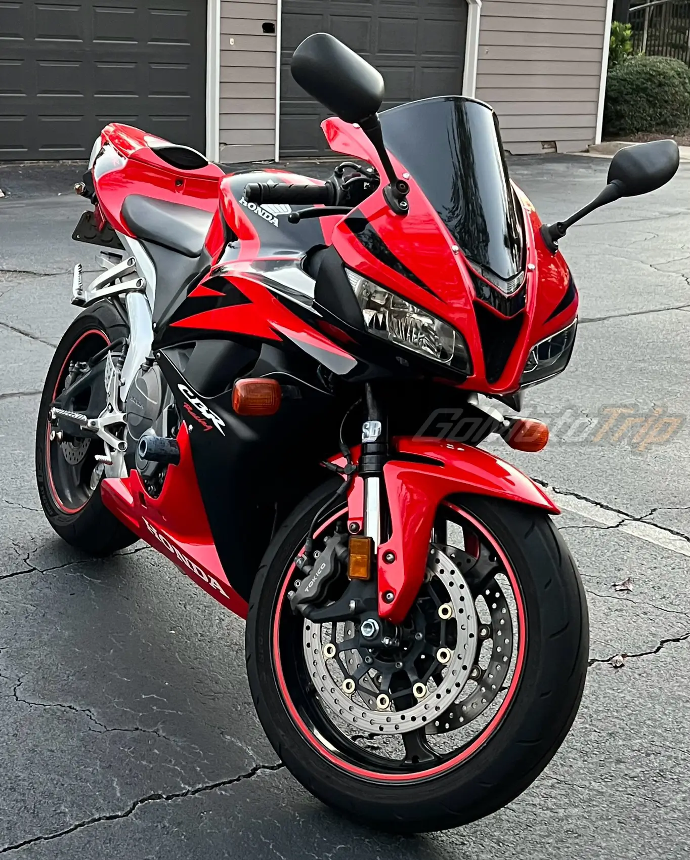 Rider Review 146349 Harshul 2007 2008 Honda Cbr600rr Black Red Fairing 5