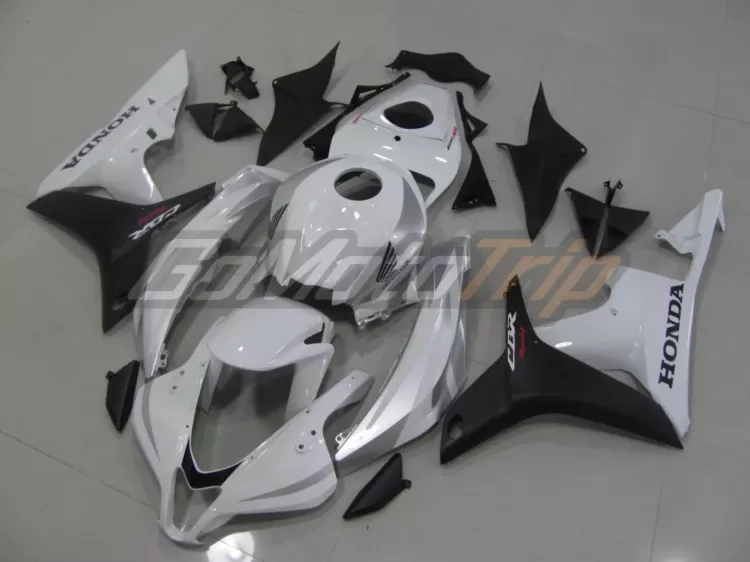 2007-2008-Honda-CBR600RR-Silver-White-Fairing-Kit-2