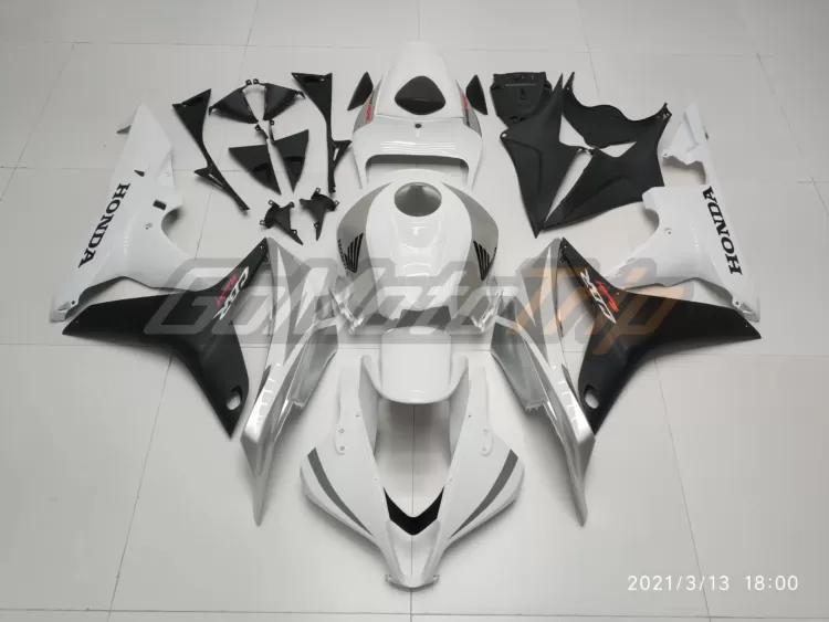 2007-2008-Honda-CBR600RR-Silver-White-Fairing-Kit-6