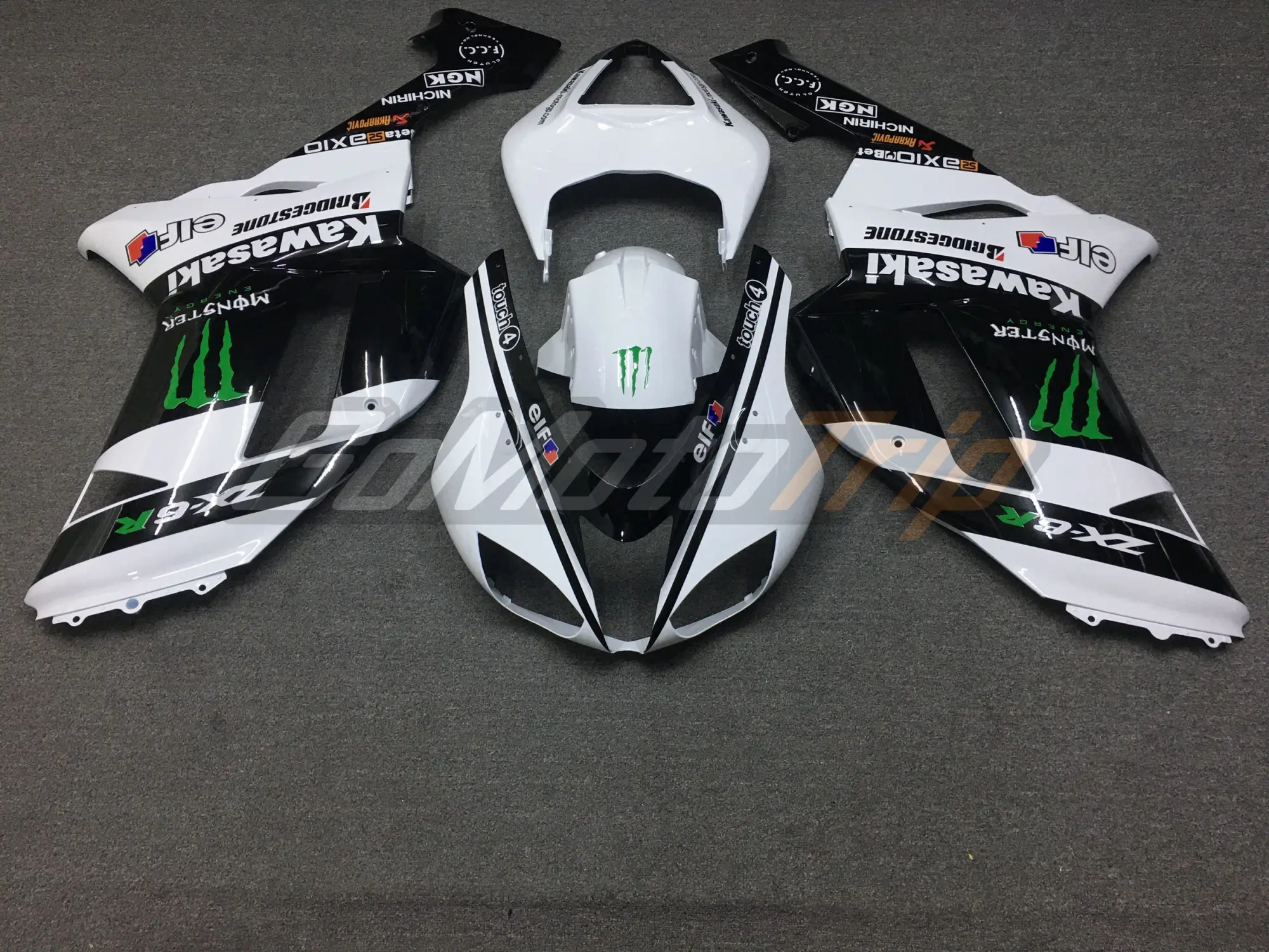 2007 2008 Kawasaki Ninja Zx 6r White Zx Rr 2009 Motogp Livery Fairing Kit 1