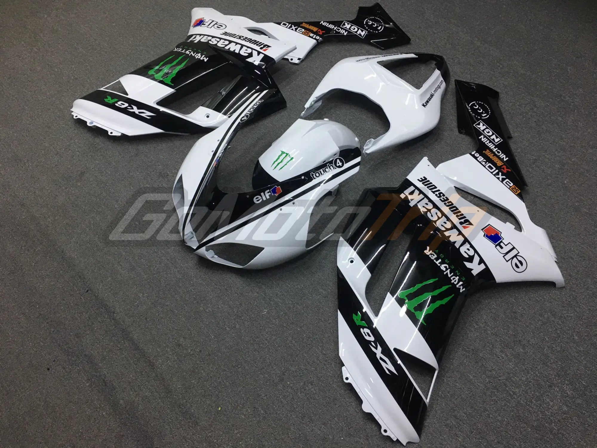 2007 2008 Kawasaki Ninja Zx 6r White Zx Rr 2009 Motogp Livery Fairing Kit 2