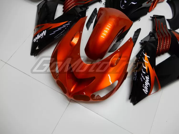 2009 Kawasaki Ninja Zx 14r Black Orange Fairing Kit 7