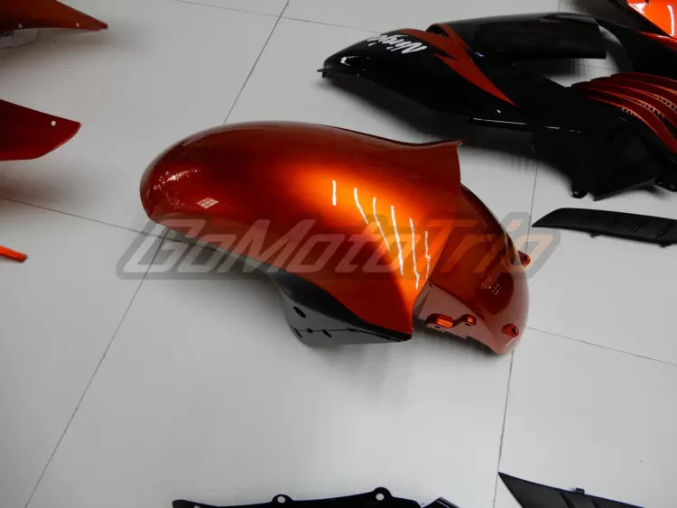 2009 Kawasaki Ninja Zx 14r Black Orange Fairing Kit 8