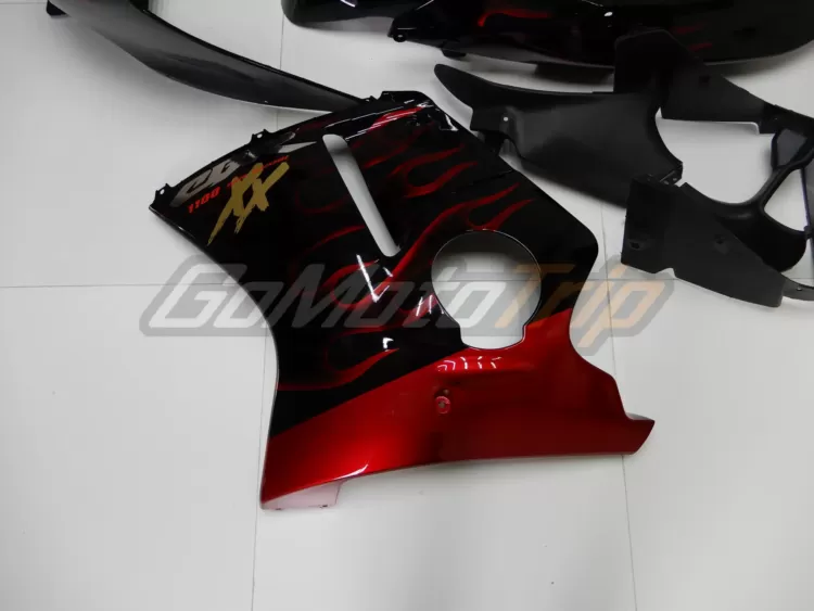 Cbr1100xx Blackbird Red Flame Fairing Kit 8