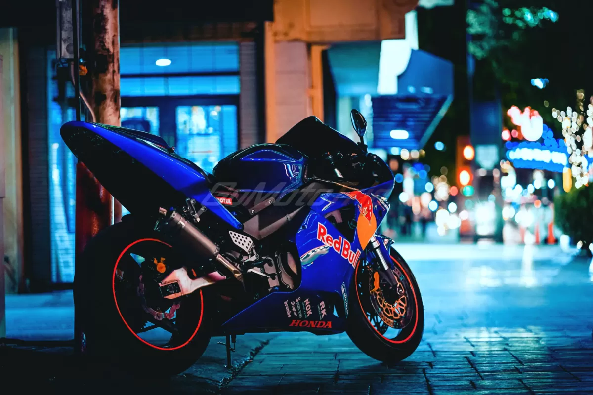 Motorrad-Ganganzeige Honda Red Blue – GOandStOp