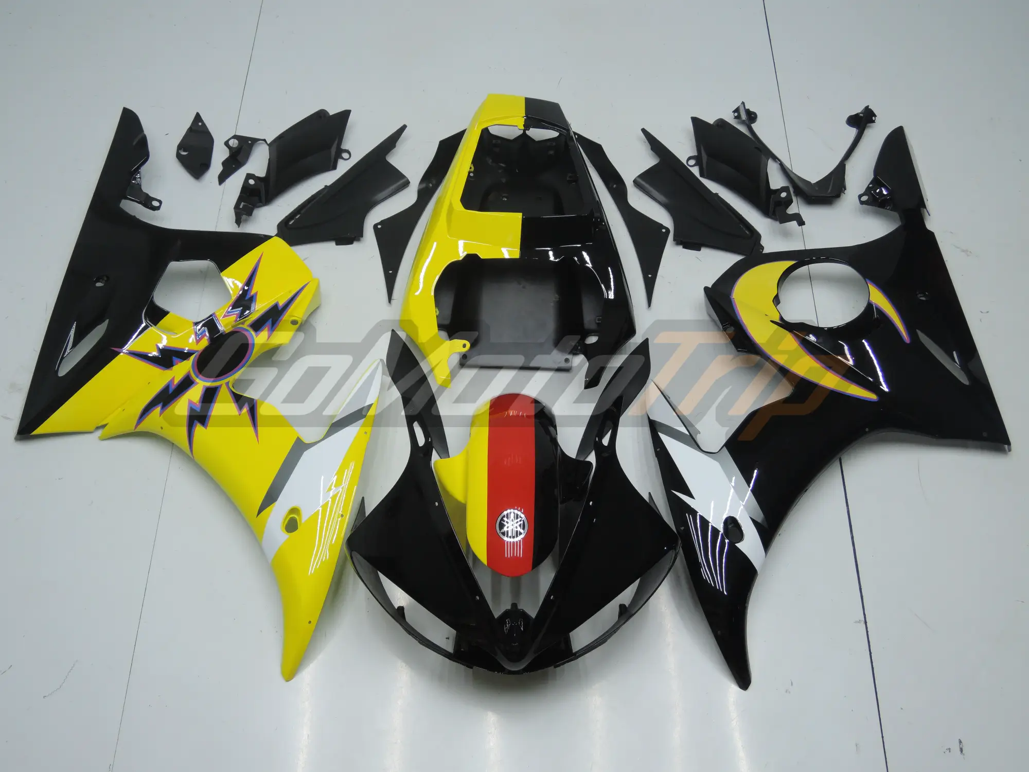 thumbnail image 2 of No-Cut Frame Sliders For 2003-2005 Yamaha R6 & 2006-2009 R6S - Black HTTMT Protectors 2 of 3