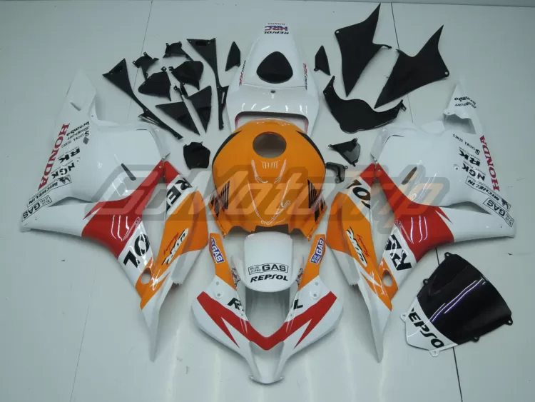 2009-2012-Honda-CBR600RR-White-REPSOL-Fairing-1