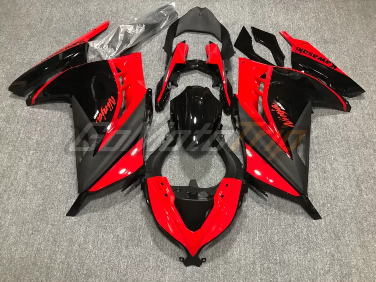 Kawasaki Ninja 300 Black Red Fairing 14