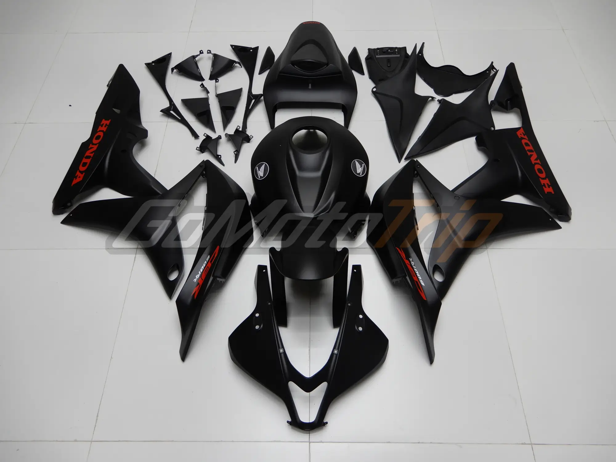 2007 2008 Honda Cbr600rr Matte Black Diy Fairing Kit 1