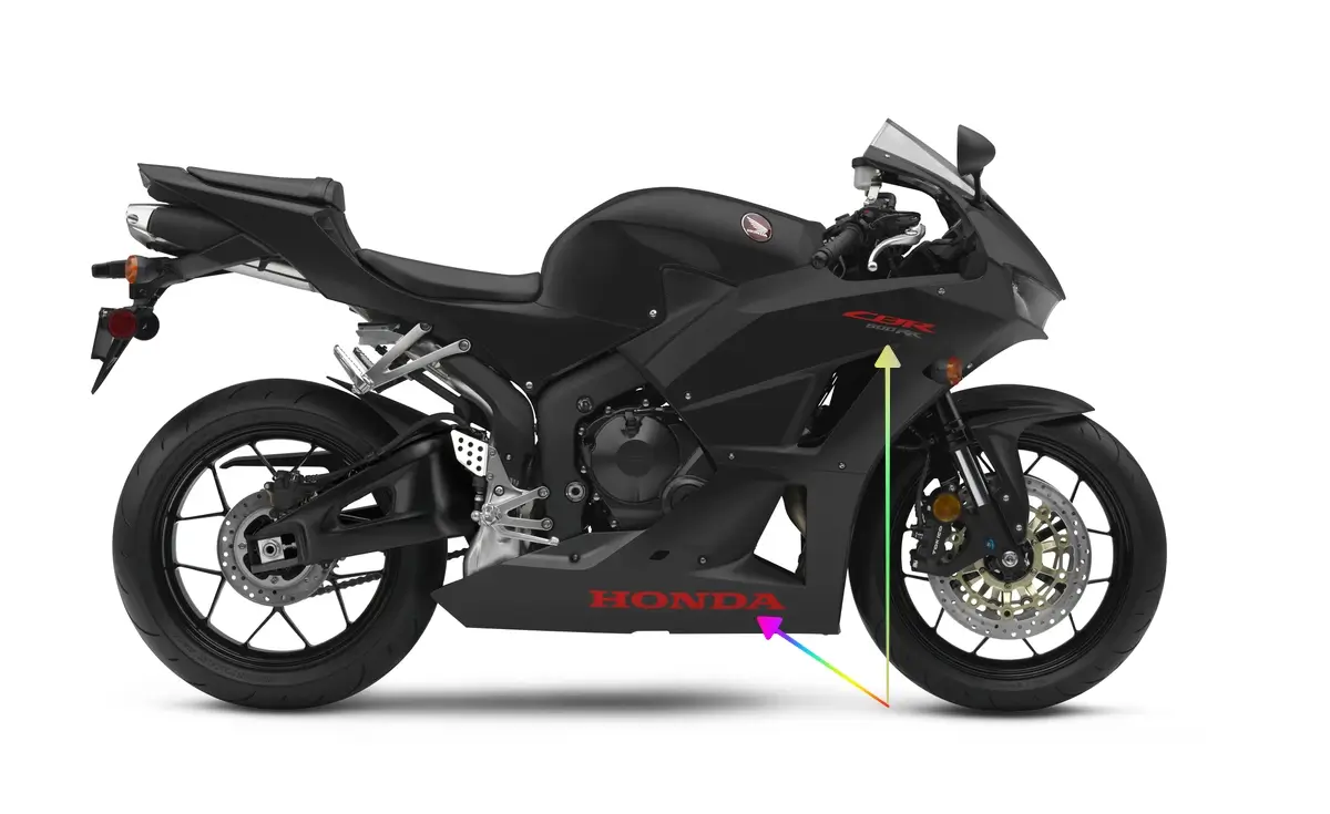 2007-2008-Honda-CBR600RR-Matte-Black-DIY-Fairing-Kit-3