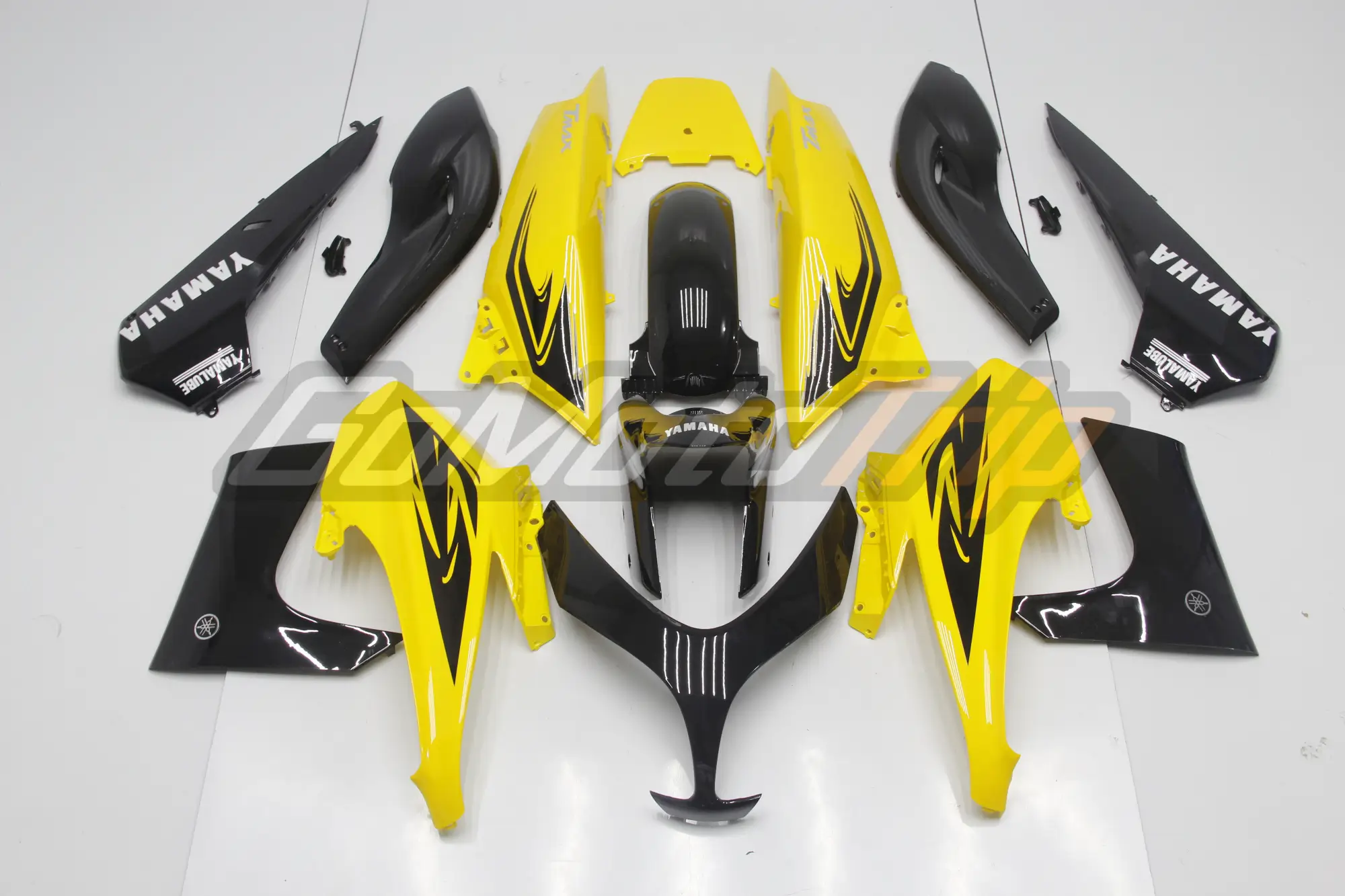 ONE Polished Black Painted Fairing Kit For Yamaha TMAX 500 2008-2011