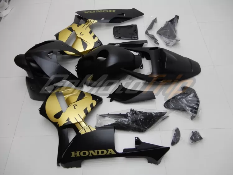 2005-2006-Honda-CBR600RR-Black-Gold-Skull-Fairing-3