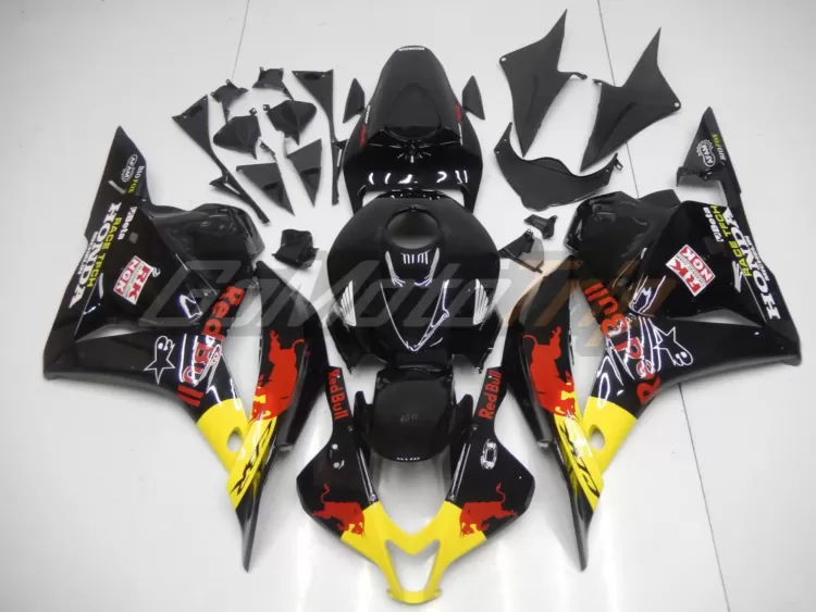 2009-2012-Honda-CBR600RR-Black-Red-Bull-Fairing-1