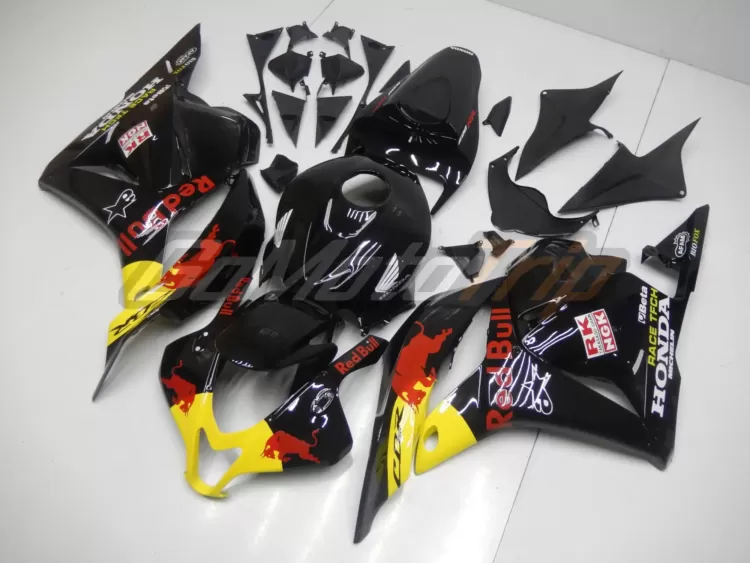 2009-2012-Honda-CBR600RR-Black-Red-Bull-Fairing-2