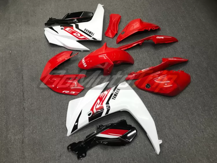 2015 Yamaha Yzf R3 Rapid Red Fairing Kit 2