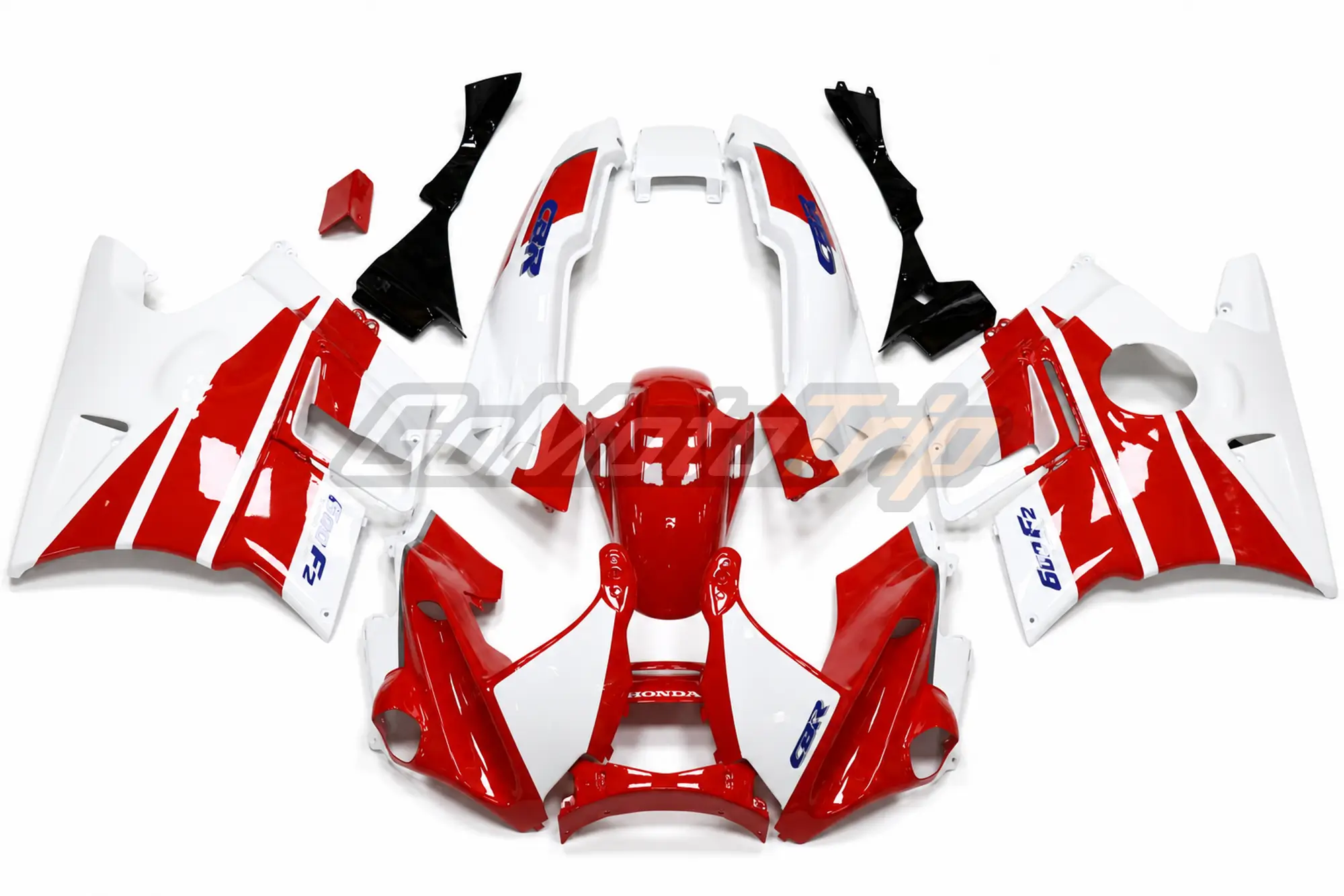 1991 1994 Honda Cbr600F2 Red White Fairing Kit 18 - Gomototrip 1991-1994 Honda CBR600F2 Red White Fairing Kit 18