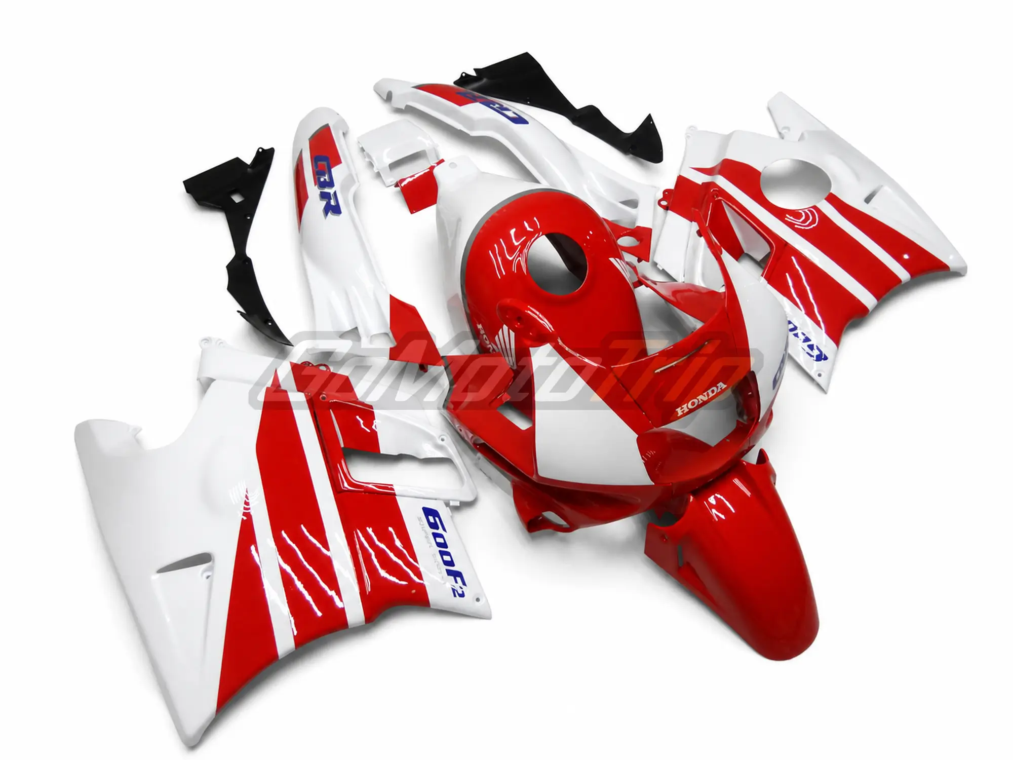 1991 1994 Honda Cbr600F2 Red White Fairing Kit 3 - Gomototrip 1991-1994 Honda CBR600F2 Red White Fairing Kit 3