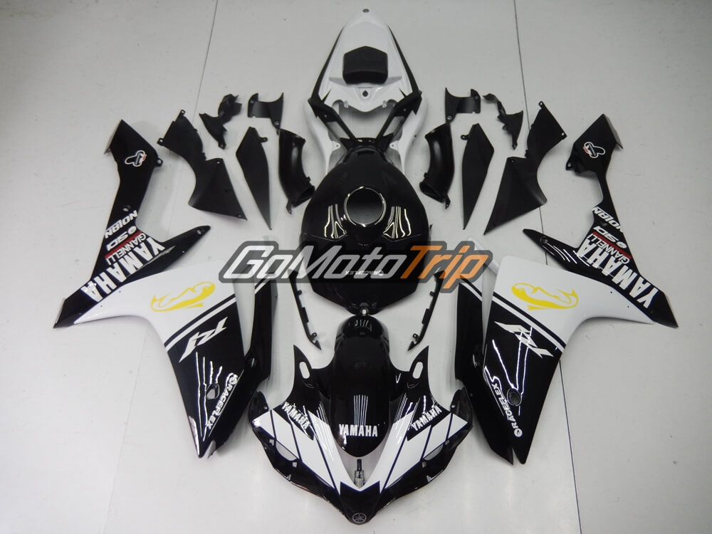 Left Right Side Lower Fairing Fit for 2007-2008 Yamaha YZF R1 Black Injection AA