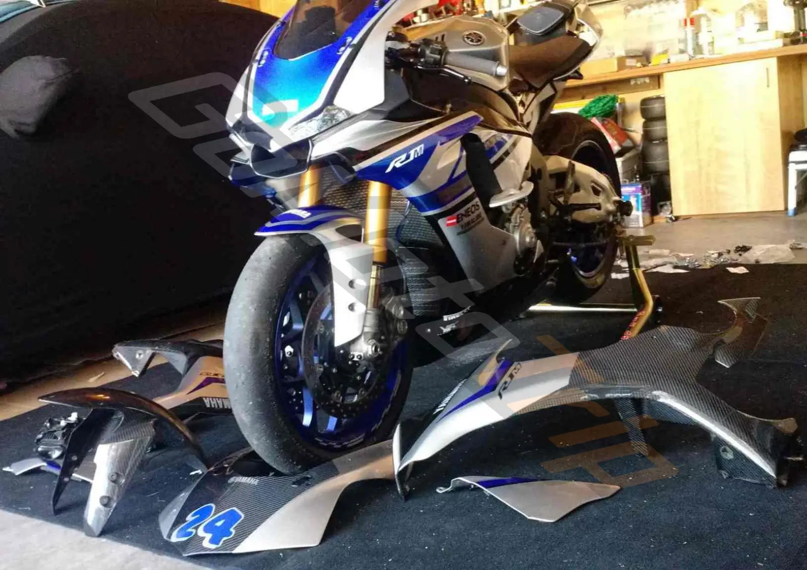 2015-2019 Yamaha YZF-R1 Blue Gray Fairing
