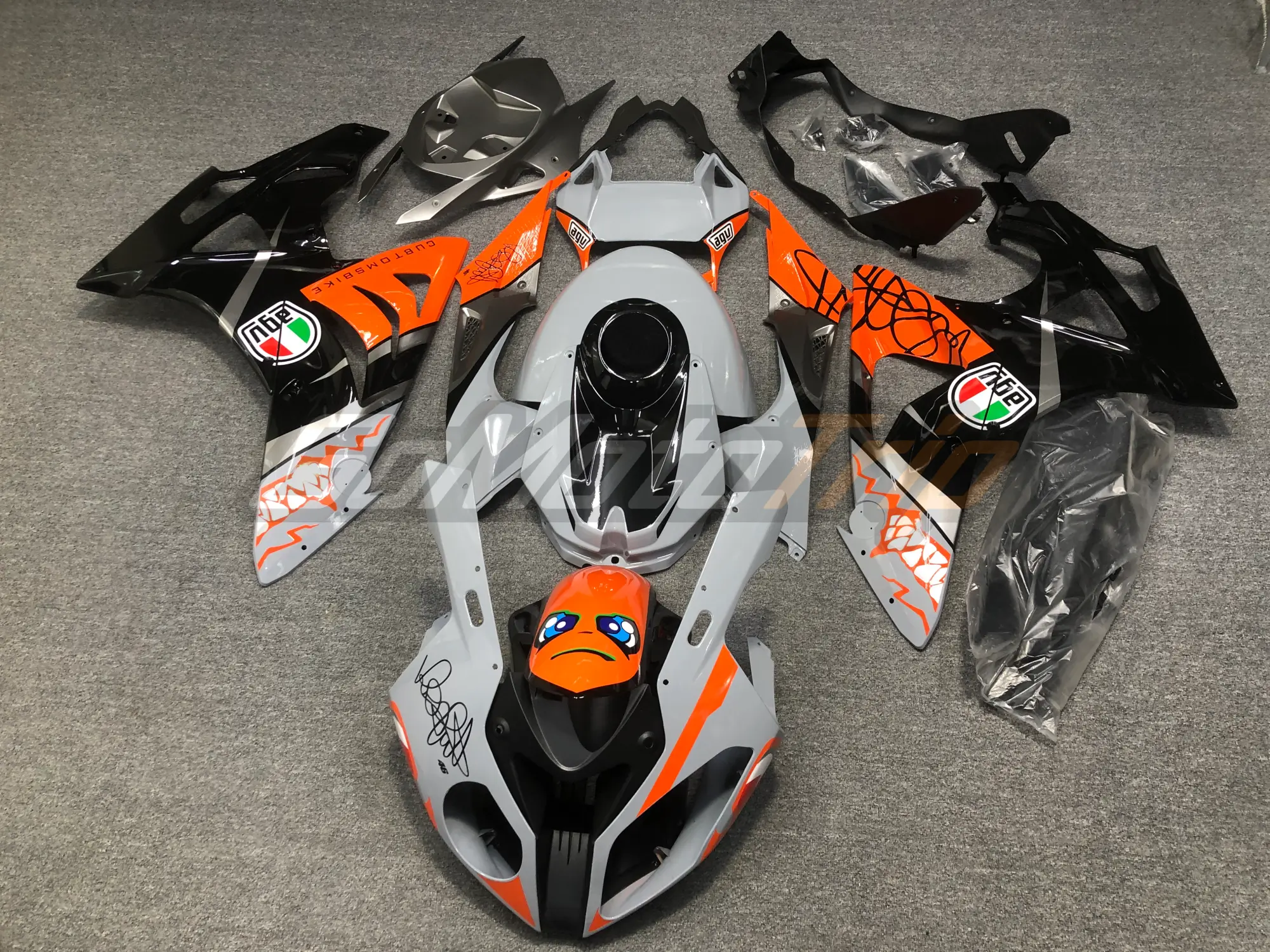 2009 2014 Bmw S1000rr Nardo Grey Rossi Shark Fairing 1