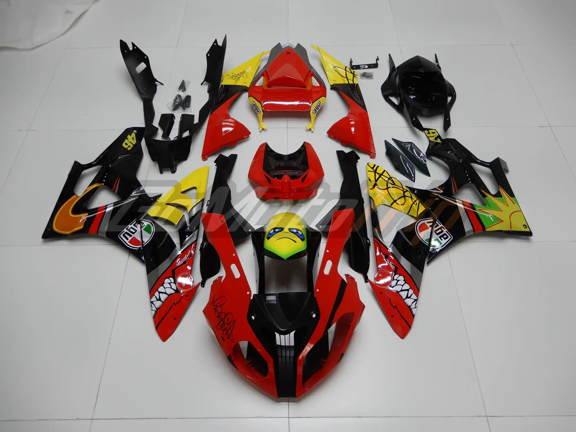 2009 2014 Bmw S1000rr Red Rossi Shark Fairing 1