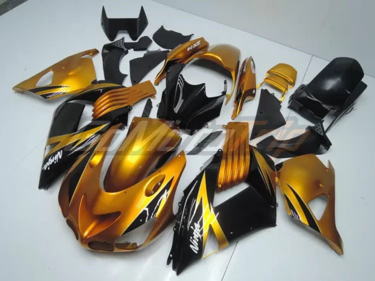 2006-2011-Kawasaki-Ninja-ZX-14R-Black-Gold-Fairing-2