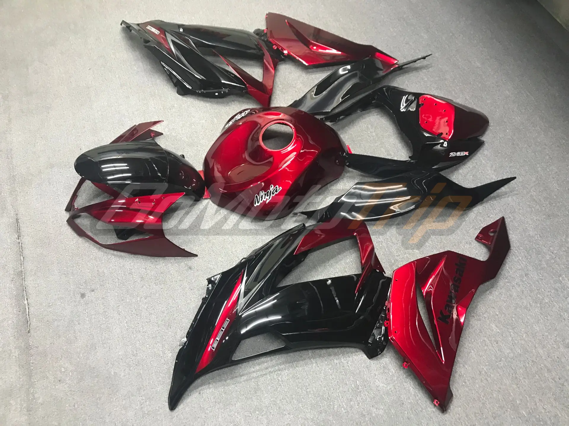 2013 Ninja Zx 6r Black Red Fairing 2