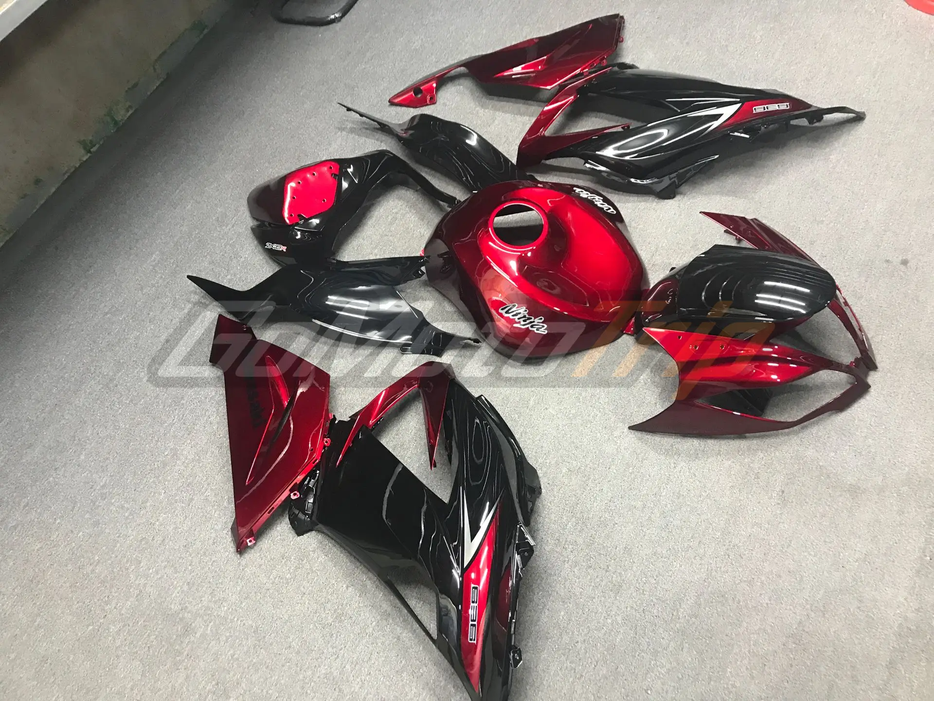 2013 Ninja Zx 6r Black Red Fairing 3