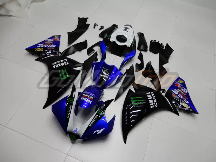 2012 2014 Yamaha Yzf R1 Monster Energy Graves Fairing Kit 2