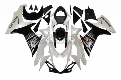 2011 Suzuki GSX-R600 Pearl White Black Fairing Kit 1