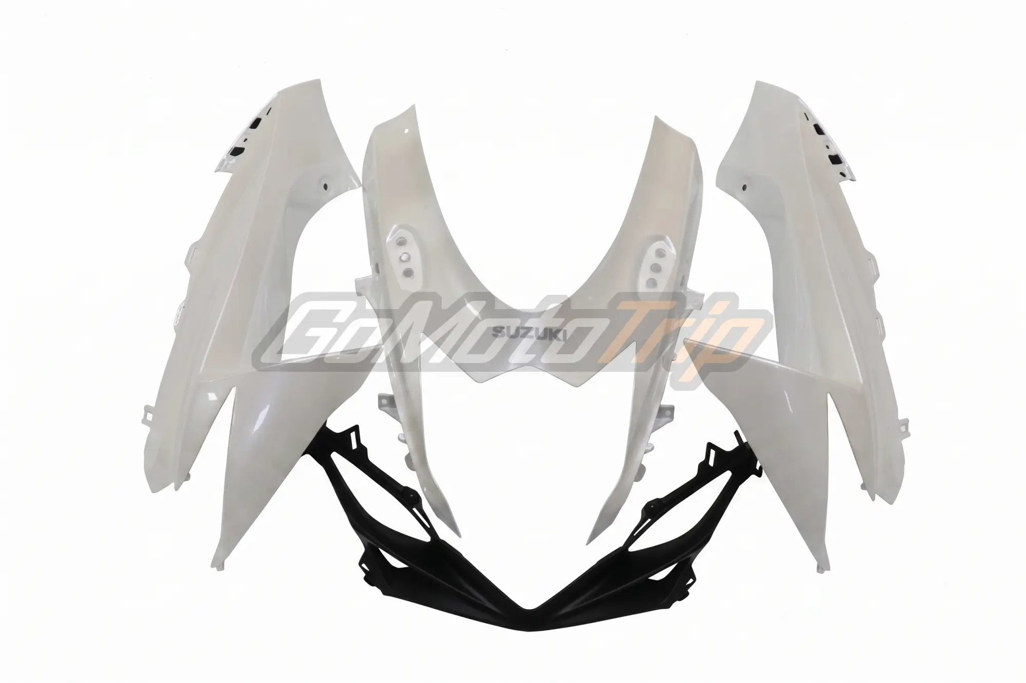 2011 Suzuki Gsx R600 Pearl White Black Fairing Kit 4 - Gomototrip 2011 Suzuki GSX-R600 Pearl White Black Fairing Kit 4