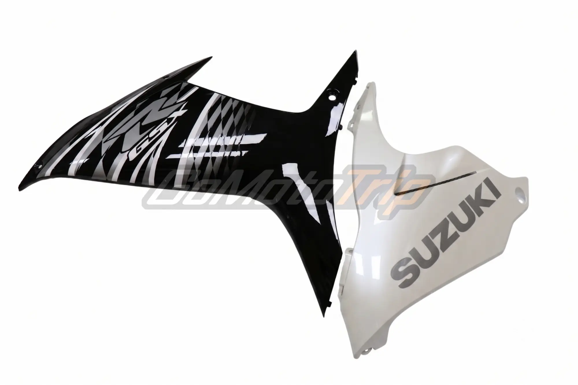 2011 Suzuki Gsx R600 Pearl White Black Fairing Kit 6 - Gomototrip 2011 Suzuki GSX-R600 Pearl White Black Fairing Kit 6