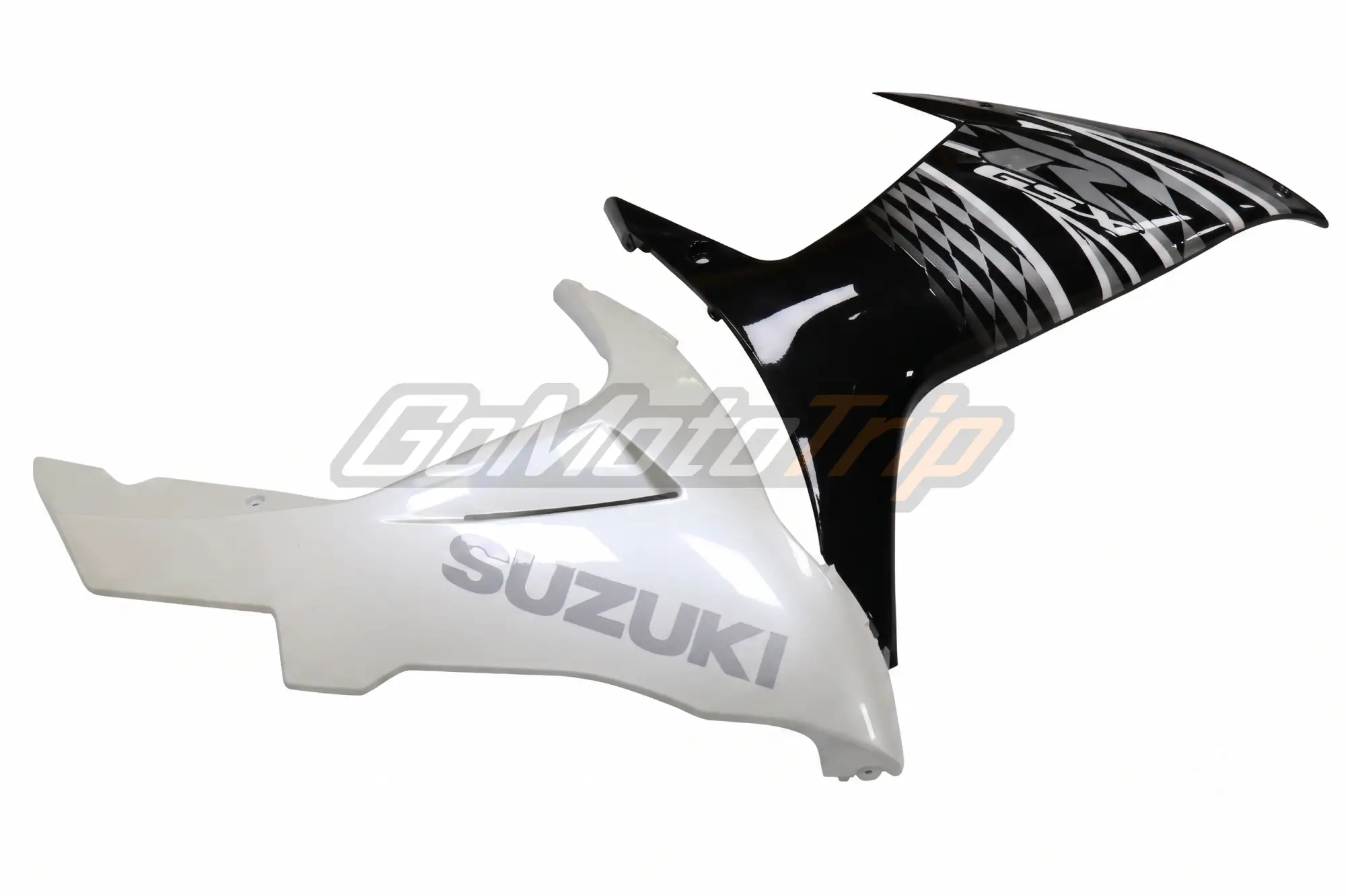 2011 Suzuki Gsx R600 Pearl White Black Fairing Kit 7 - Gomototrip 2011 Suzuki GSX-R600 Pearl White Black Fairing Kit 7