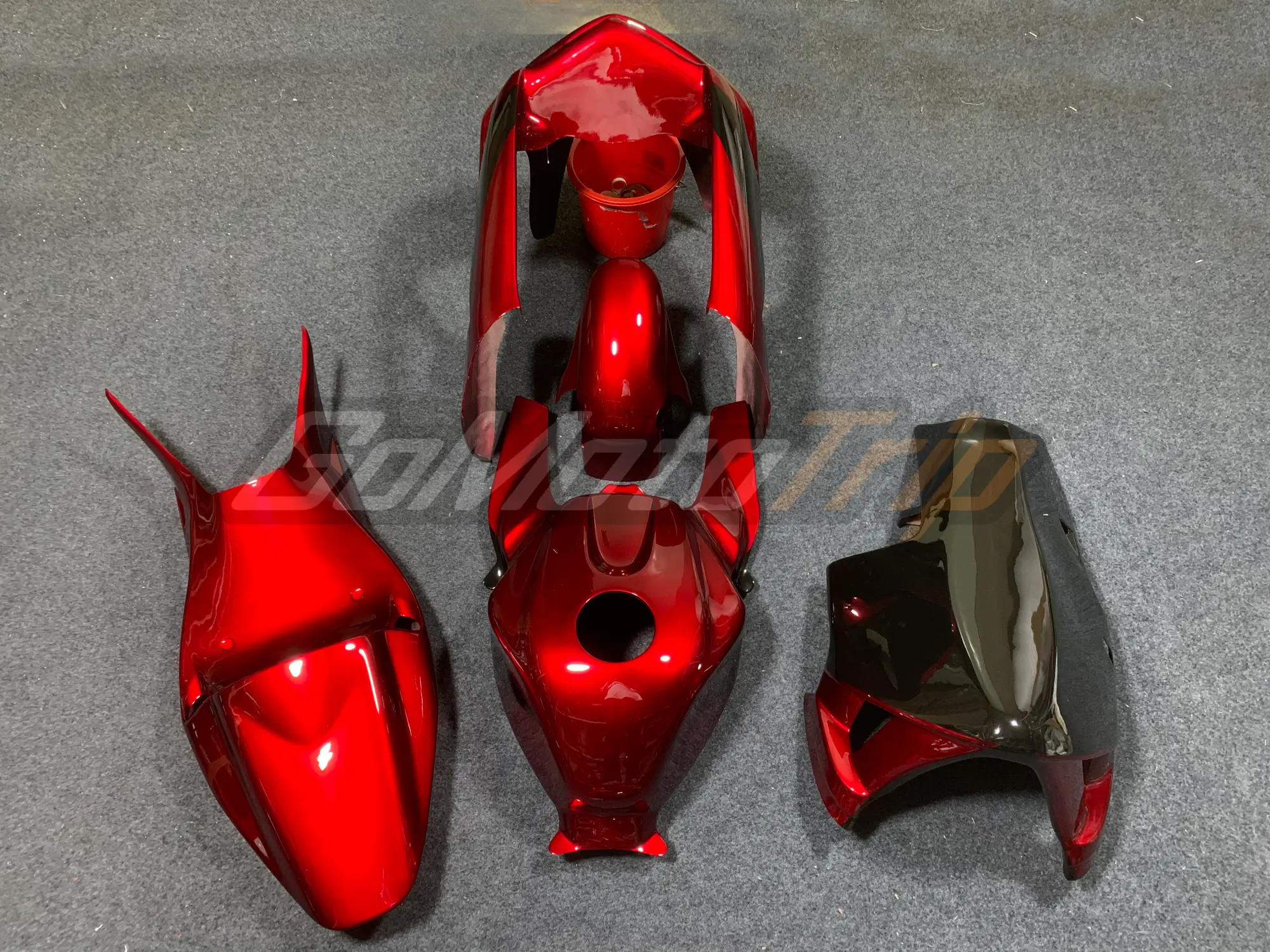 2005 2006 Honda Cbr600rr Metallic Red Race Fairing 1