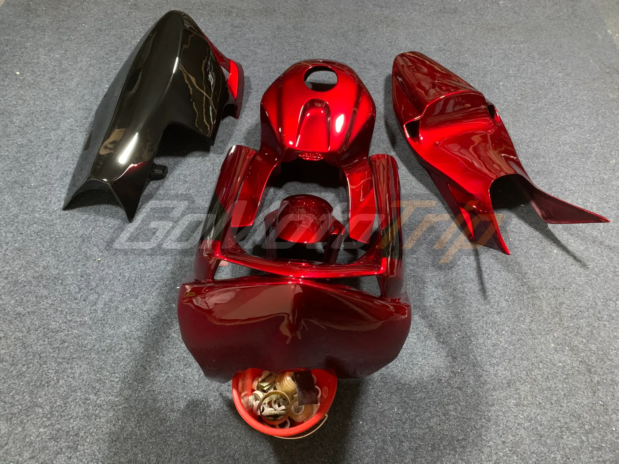 2005 2006 Honda Cbr600rr Metallic Red Race Fairing 2