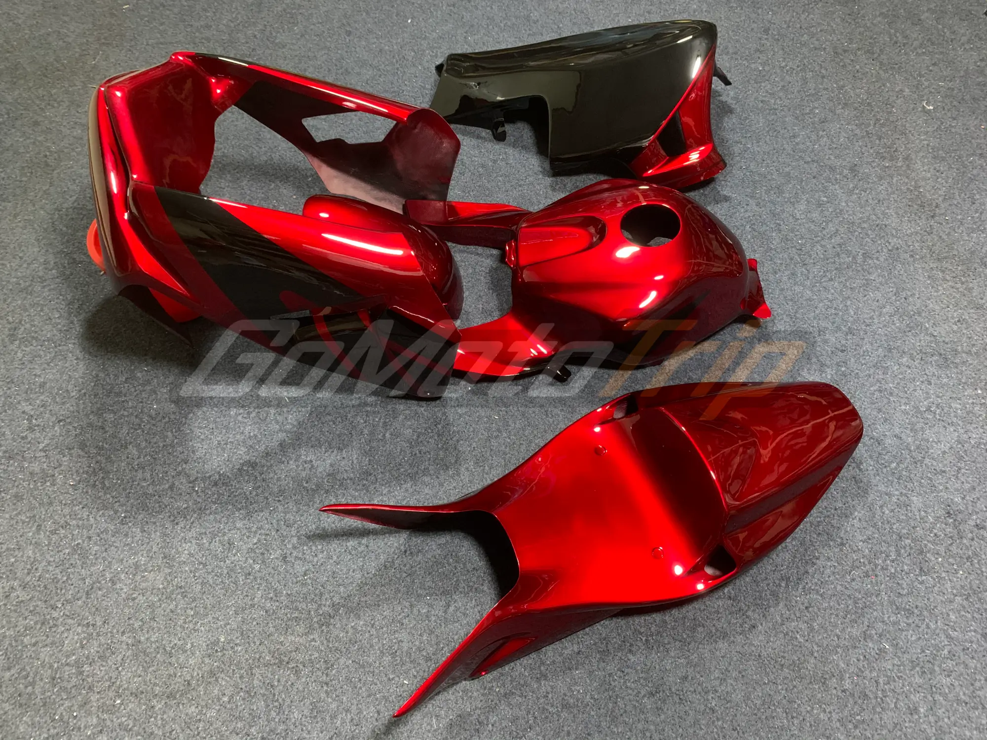 2005 2006 Honda Cbr600rr Metallic Red Race Fairing 4