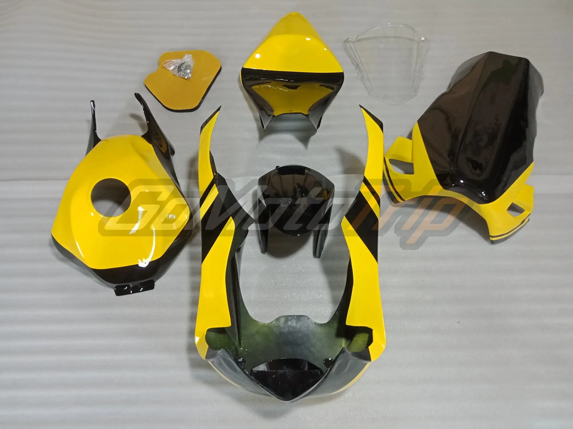 2008 2010 Kawasaki Zx10r Black Yellow Race Fairing 1