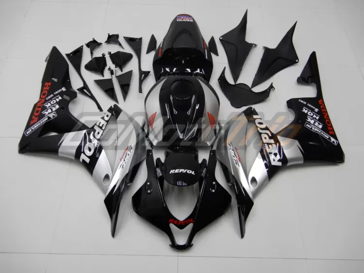 2007-2008-Honda-CBR600RR-Black-Silver-REPSOL-Fairing-1