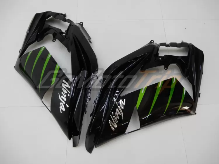 2014 Kawasaki Ninja Zx 14r Black Green Fairing 12