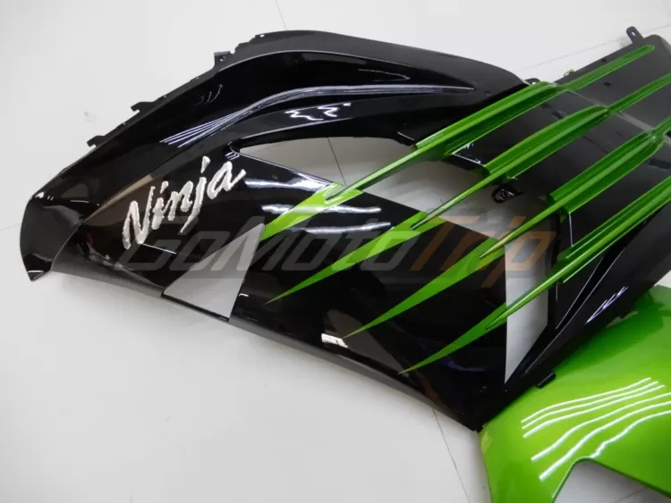 2014 Kawasaki Ninja Zx 14r Black Green Fairing 8