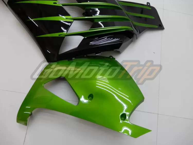 2014 Kawasaki Ninja Zx 14r Black Green Fairing 9