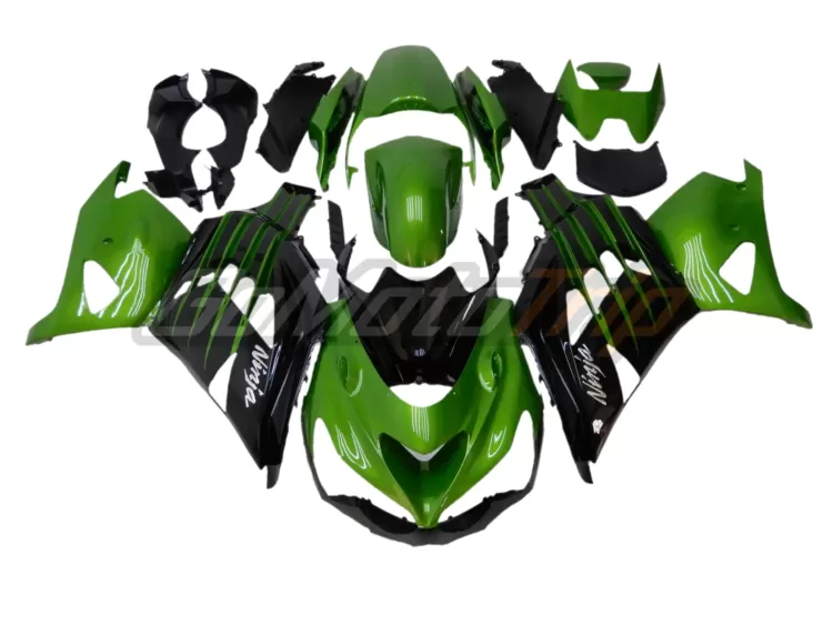 2014 Kawasaki Ninja Zx 14r Black Green Fairing Gs