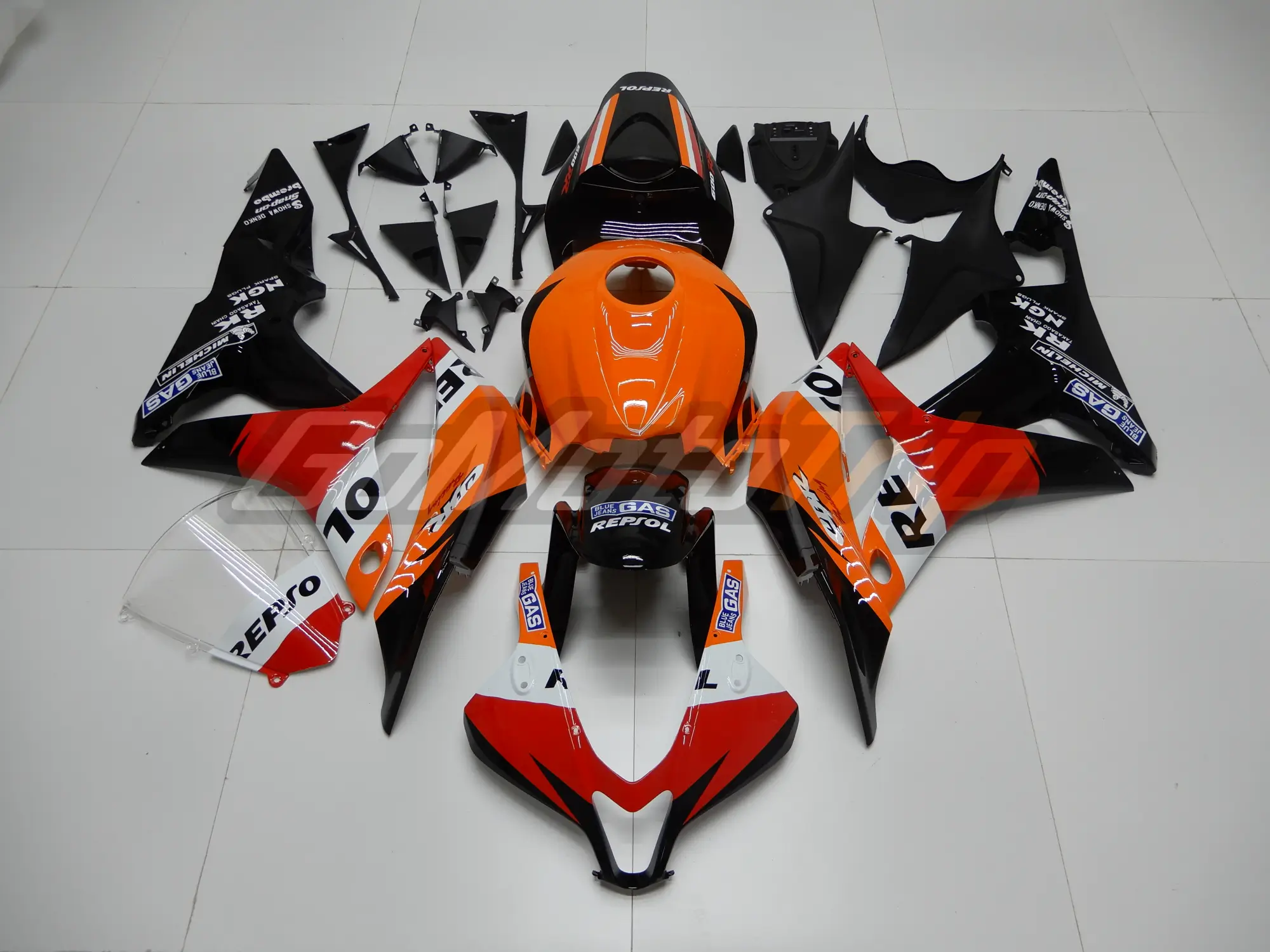 2007 2008 Honda Cbr600rr Classic Repsol Fairing 1