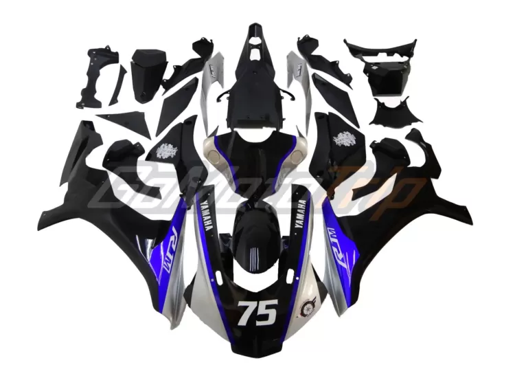 2015-2019-Yamaha-YZF-R1-Black-Liquid-Metal-Fairing-GS
