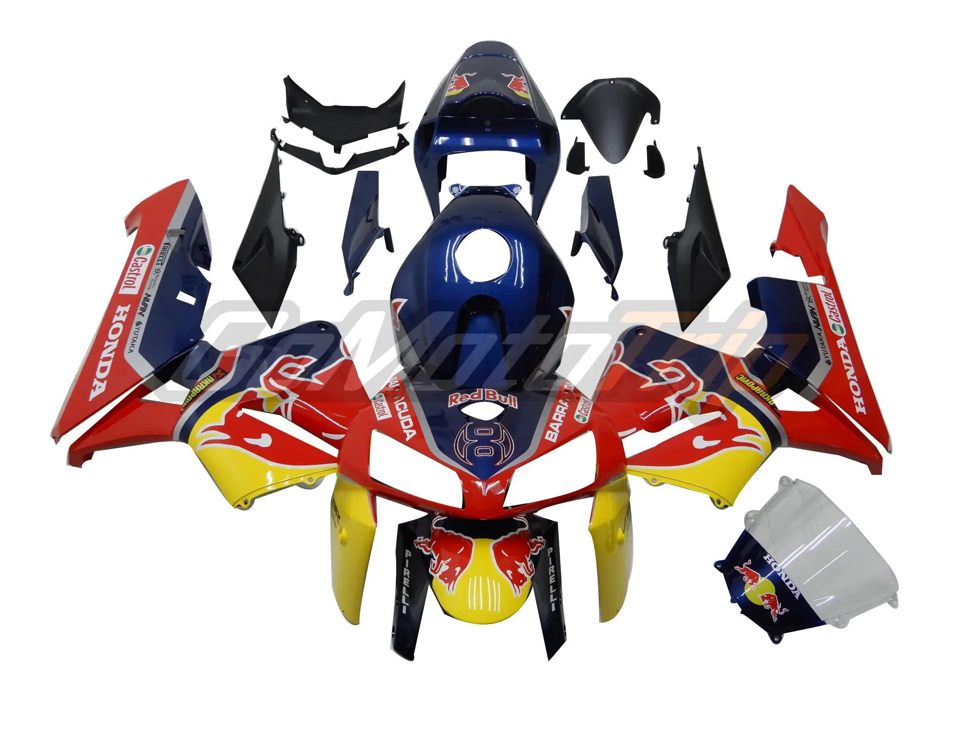 2005-2006-Honda-CBR600RR-Red-Bull-WSBK-Fairing-GS