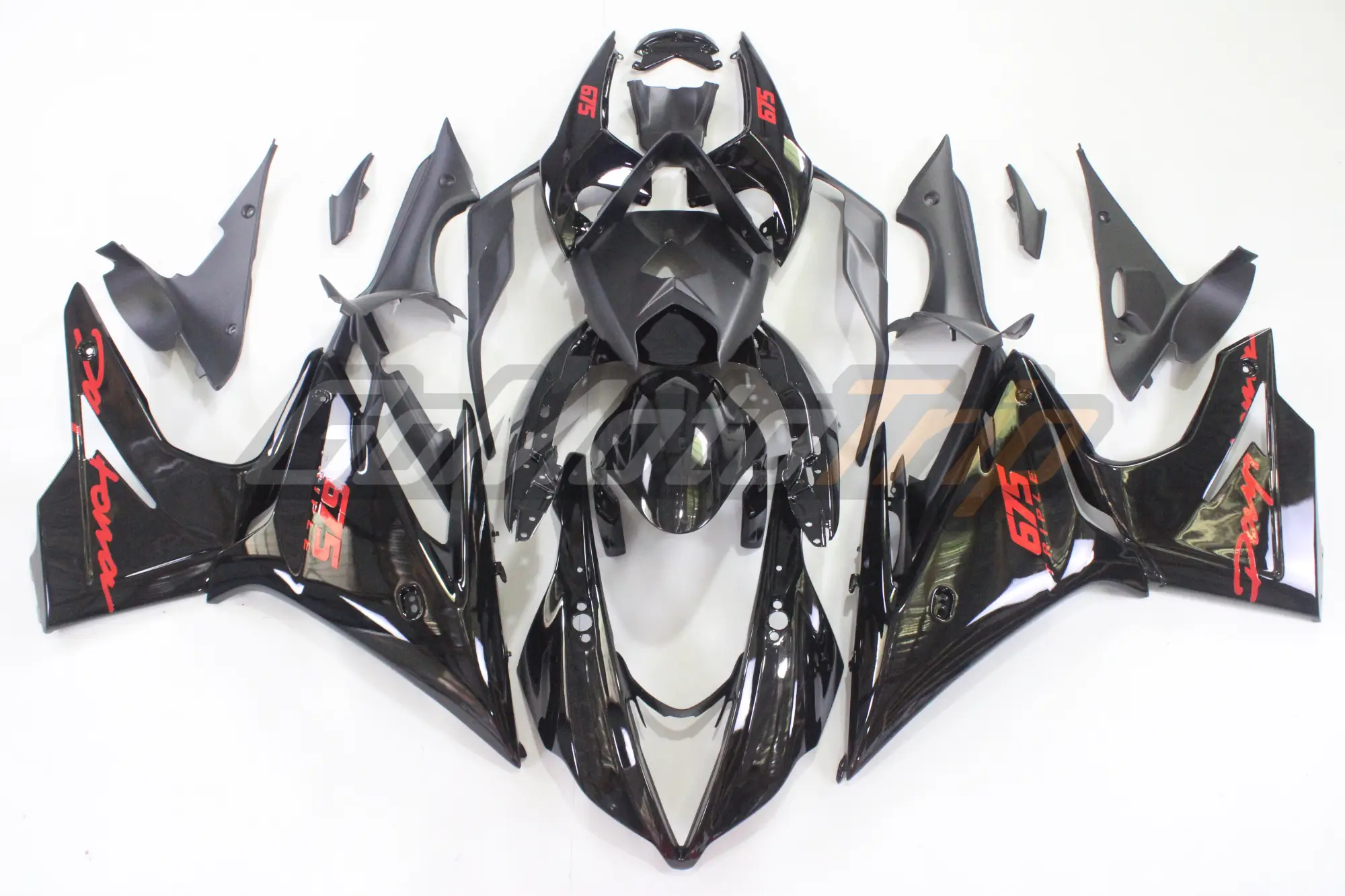 2013 2016 Triumph Daytona 675 R Black Se Fairing Kit 1