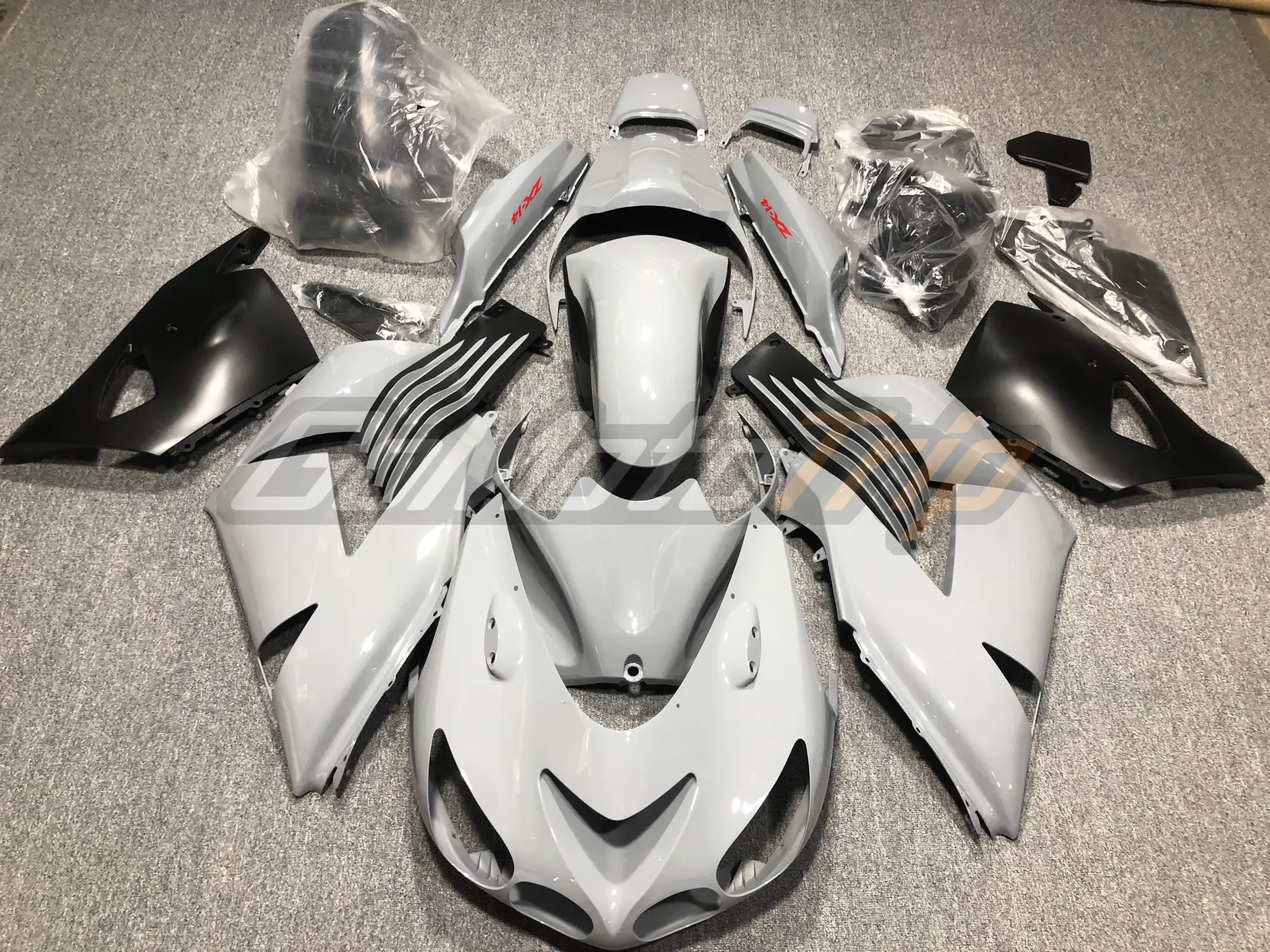 2006-2011-Kawasaki-Ninja-ZX-14R-Black-Gray-Fairing-7