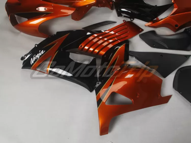 2009 Kawasaki Ninja Zx 14r Black Orange Fairing2 6