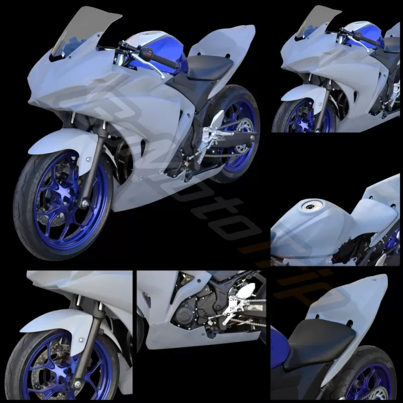 Yamaha-YZF-R3-2015-2018-Race-Bodywork-On-Bike