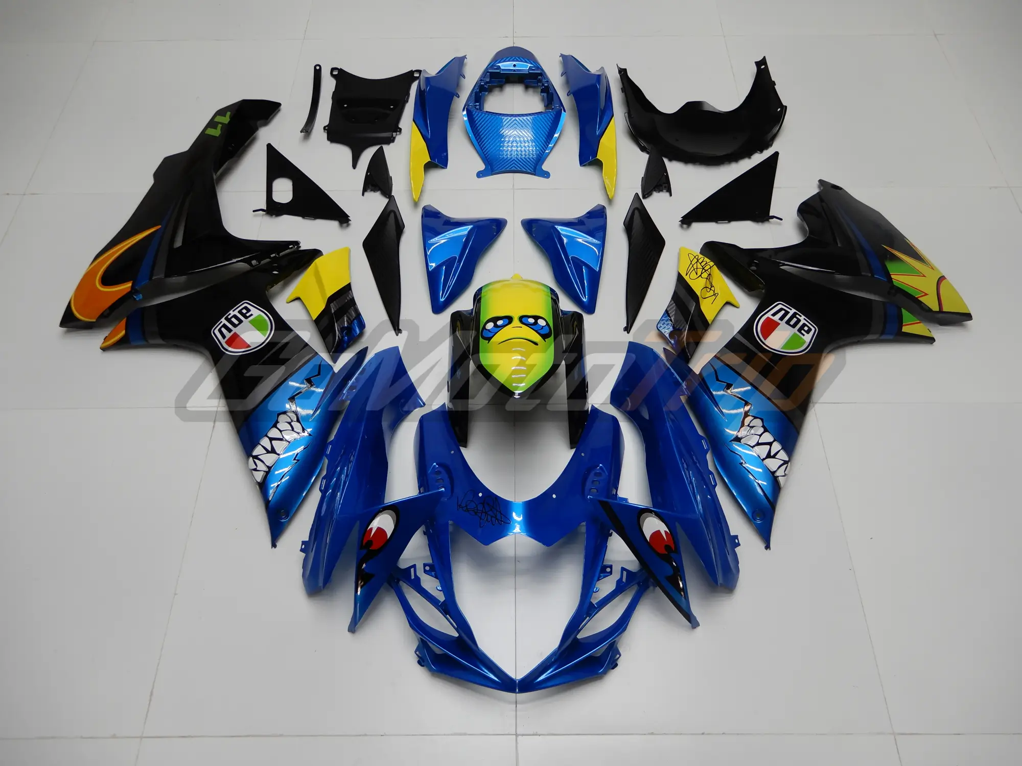 ZXMT Black ABS Injection Fairing Kit For Suzuki GSXR600 GSX-R750 (2011-2023) – 25 Pieces